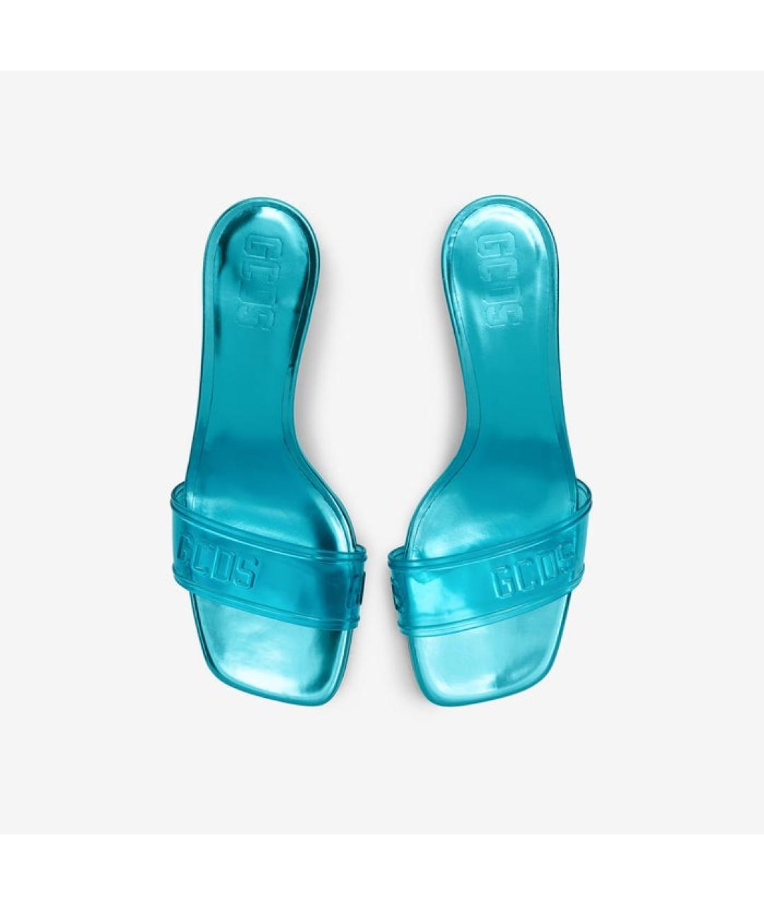 GCDS Голубые резиновые мюли, фото 2