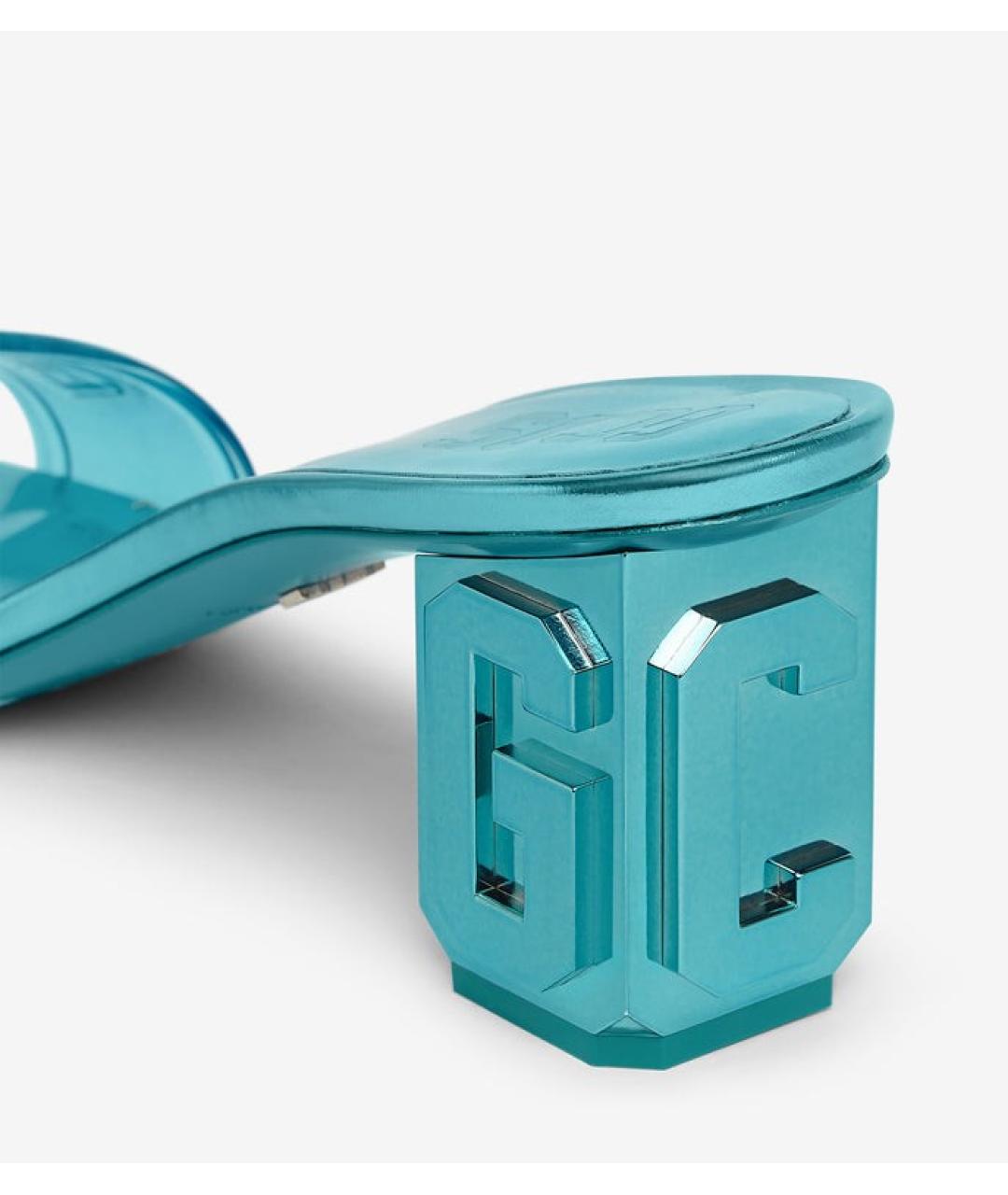 GCDS Голубые резиновые мюли, фото 3