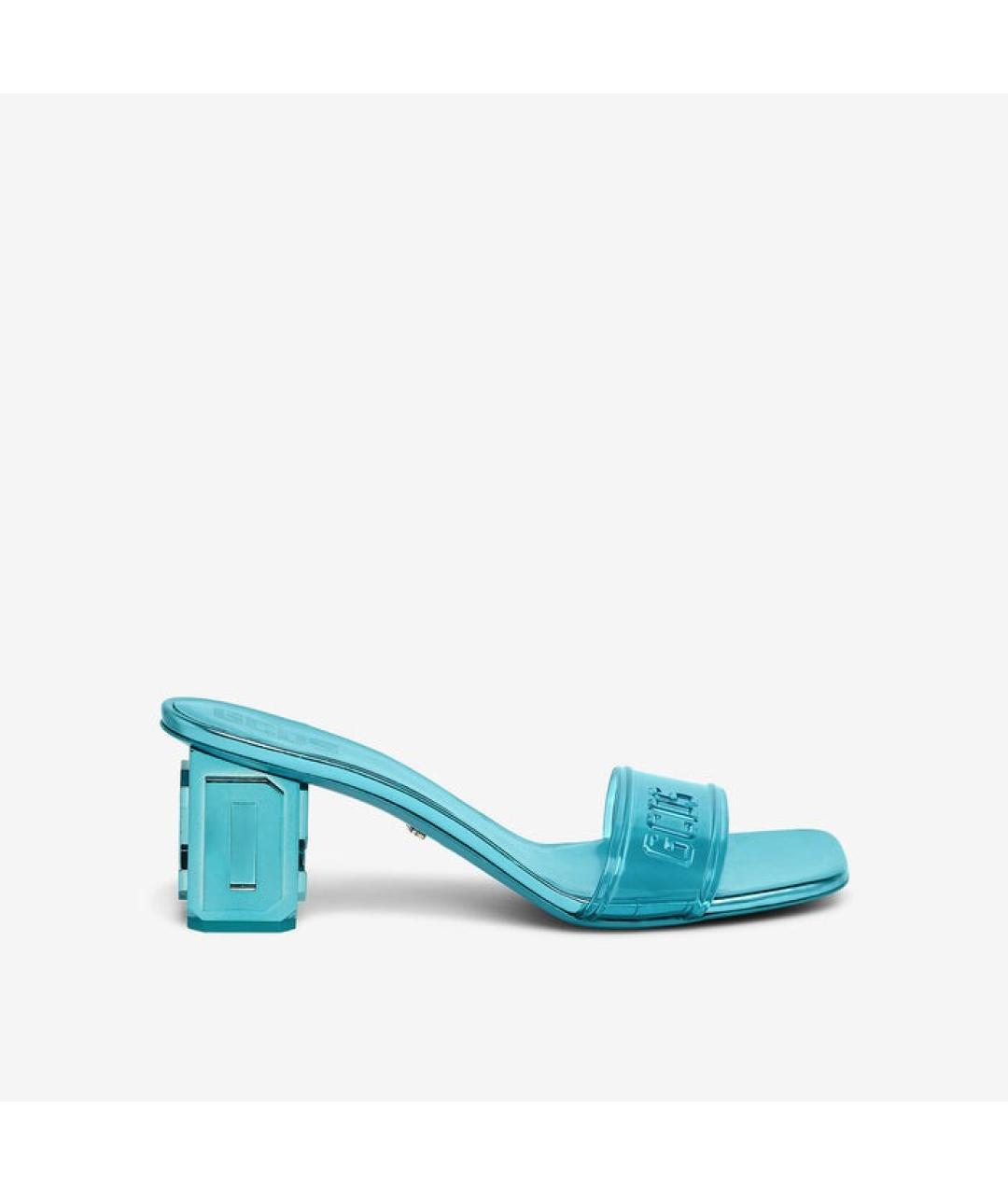 GCDS Голубые резиновые мюли, фото 4