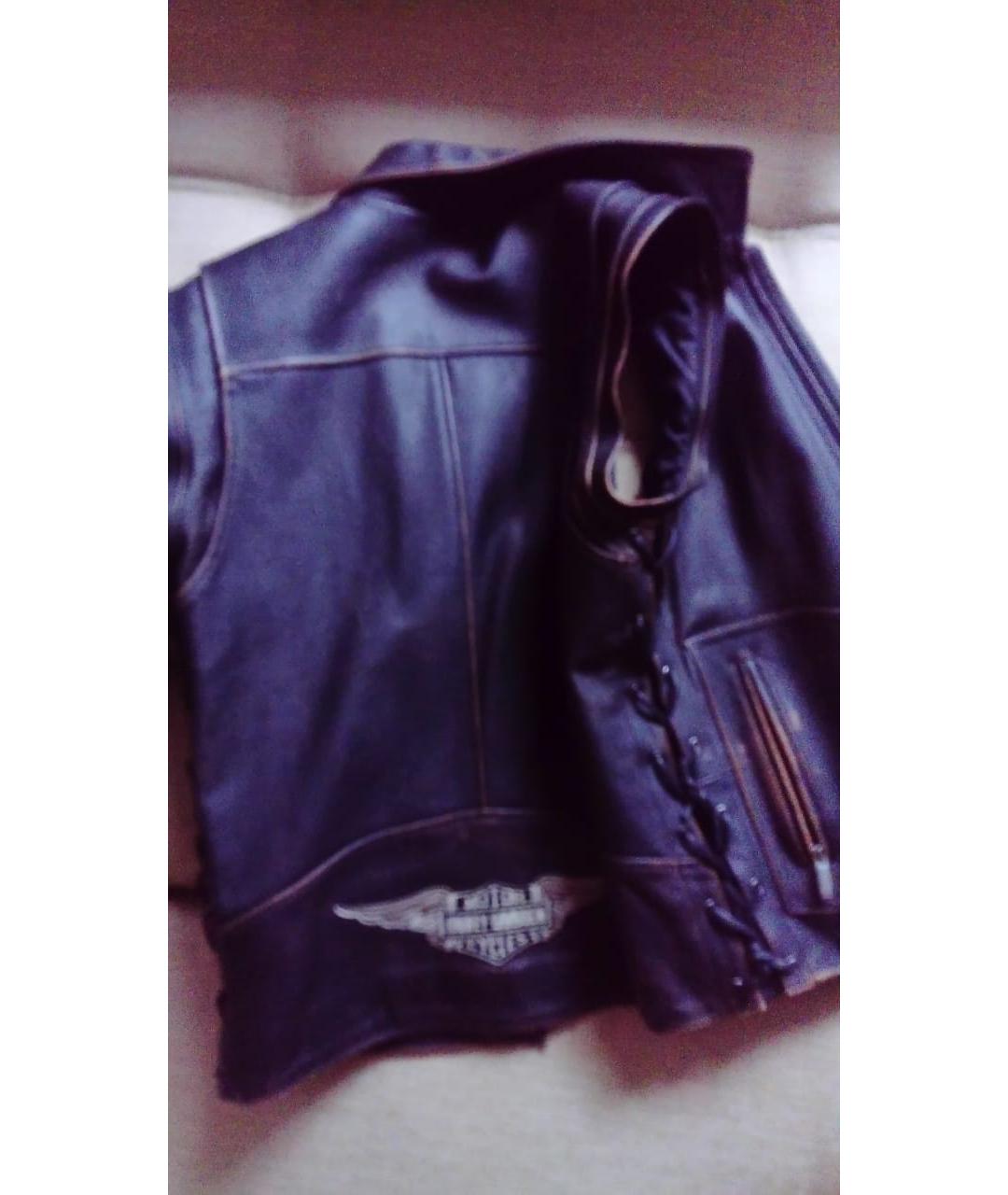 Harley Davidson Черная кожаная куртка, фото 2