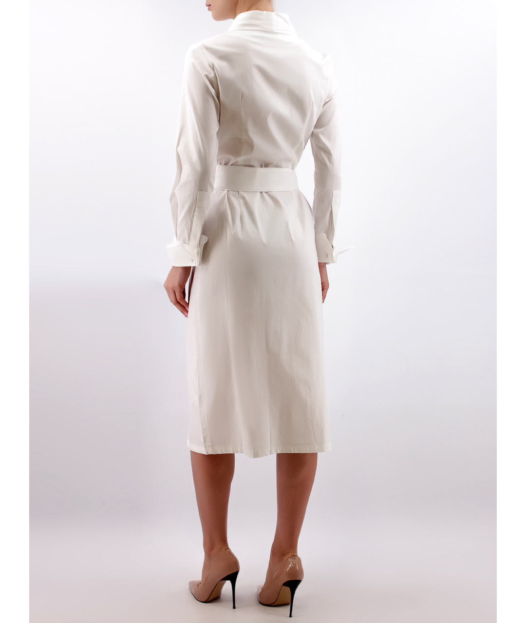C/MEO COLLECTIVE Белое хлопковое повседневное платье, фото 3