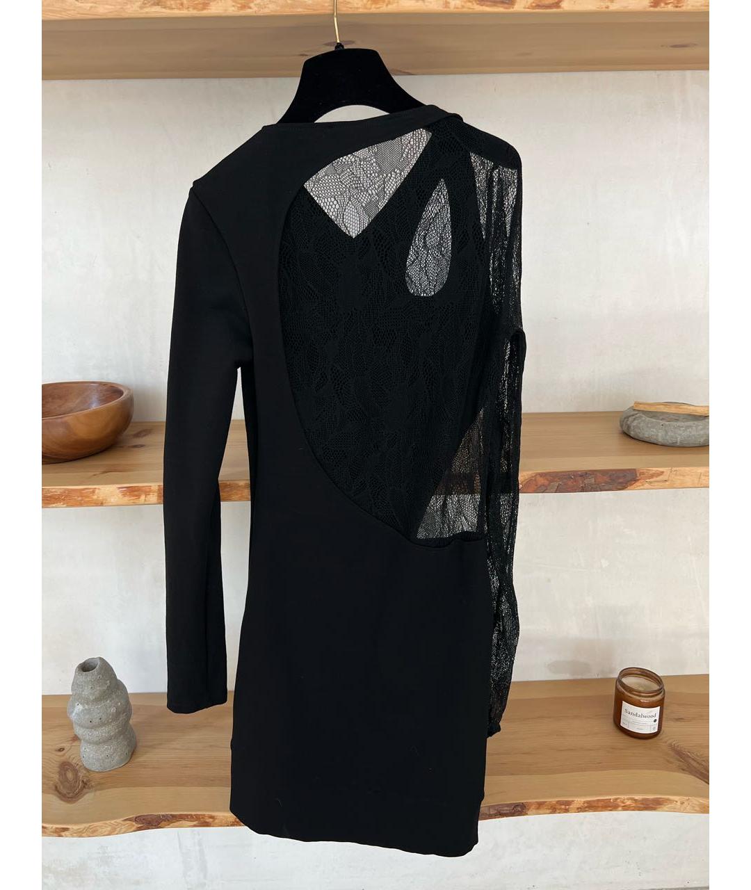 VERSUS VERSACE Черное вискозное коктейльное платье, фото 2