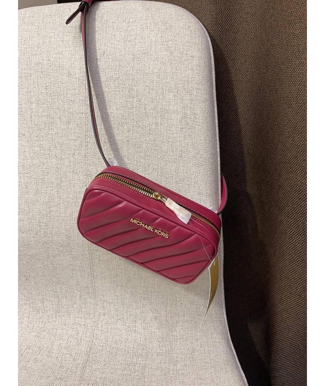 MICHAEL KORS Бордовая кожаная поясная сумка, фото 3