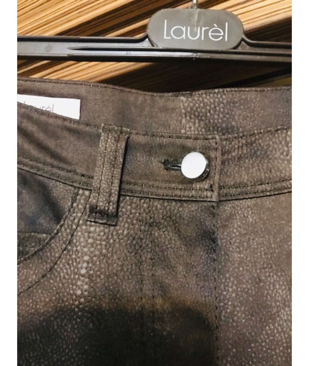 LAUREL Коричневые хлопковые прямые брюки, фото 3