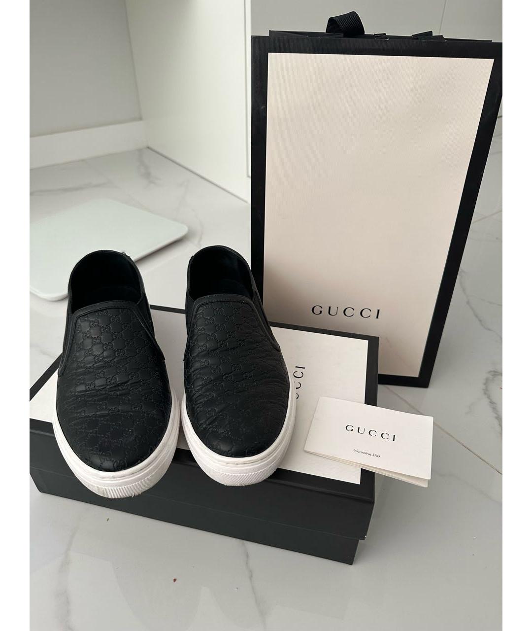 GUCCI Черные кожаные лоферы, фото 2