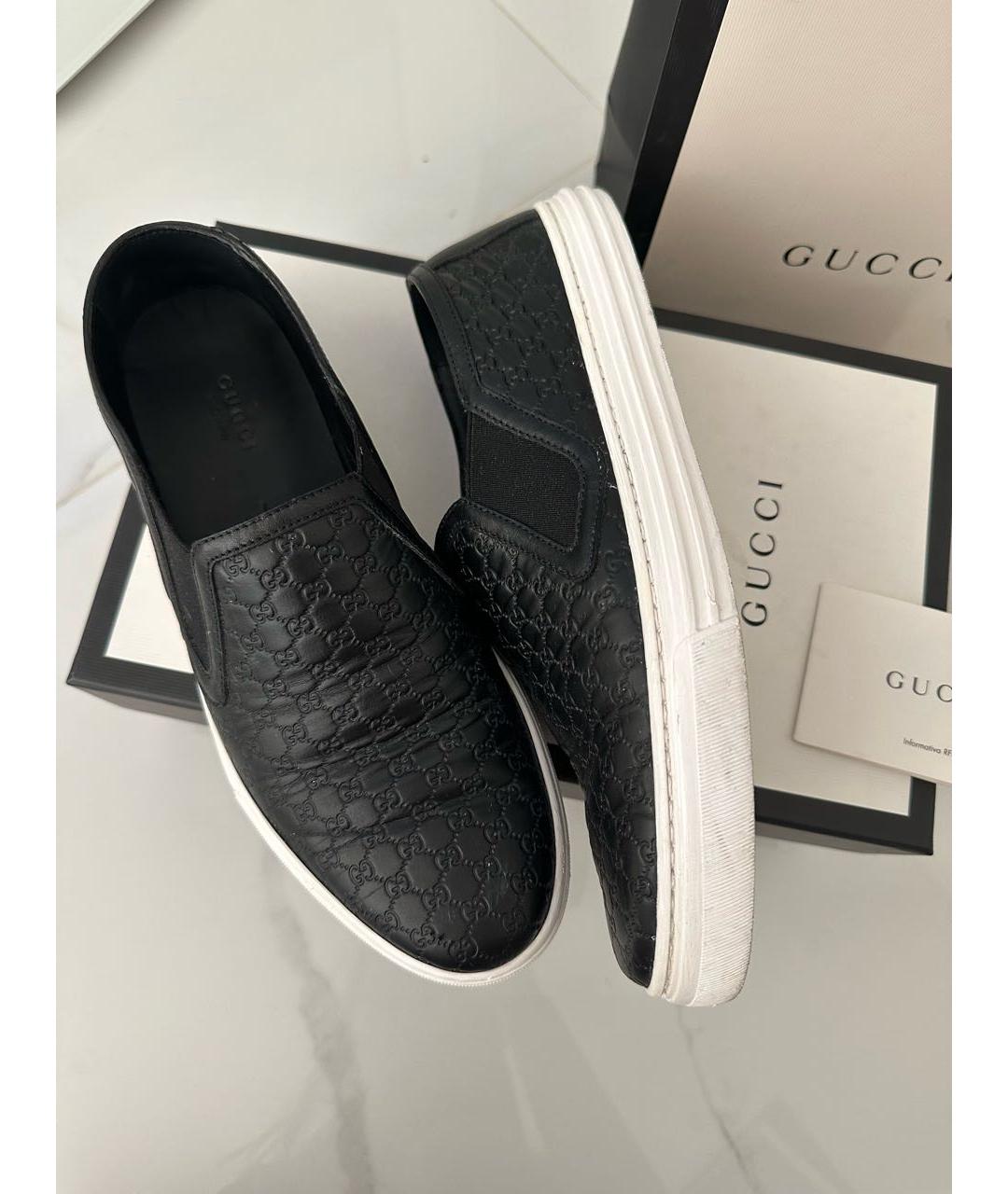 GUCCI Черные кожаные лоферы, фото 4
