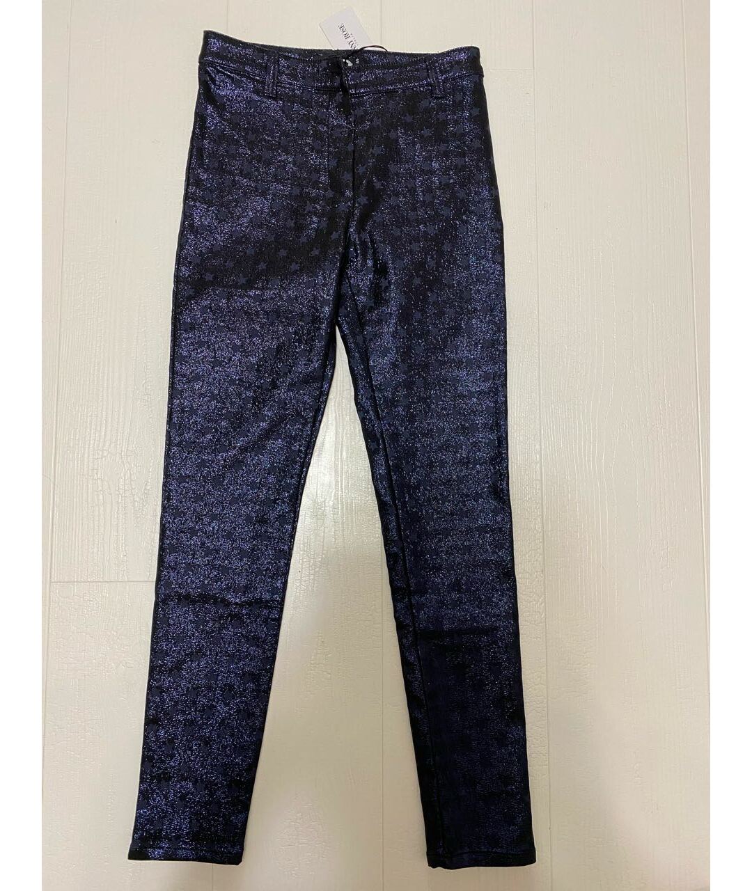 DENNY ROSE Темно-синие полиэстеровые брюки узкие, фото 5