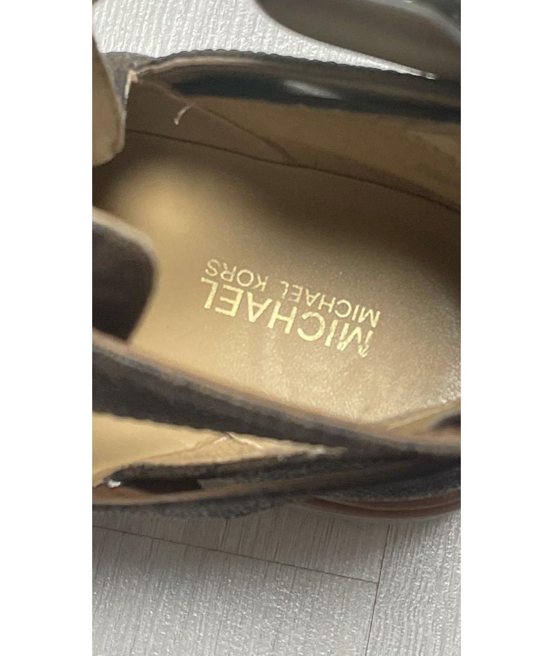 MICHAEL KORS Коричневые ботильоны из искусственной кожи, фото 5
