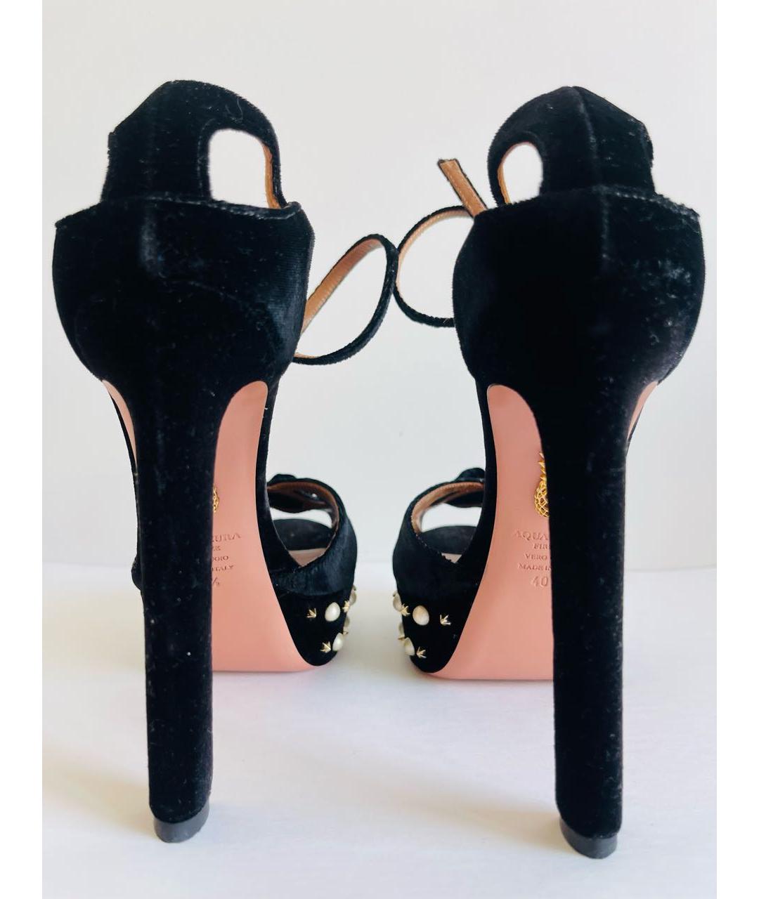 AQUAZZURA Черные босоножки, фото 4