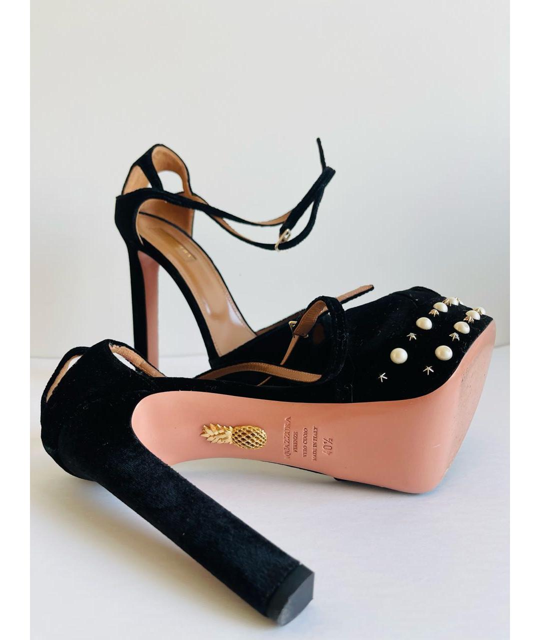 AQUAZZURA Черные босоножки, фото 5