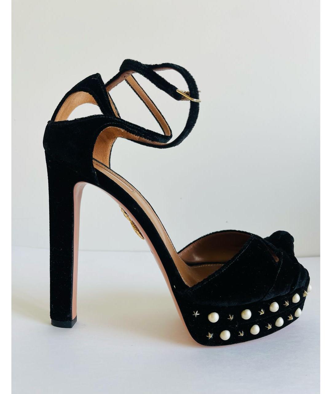 AQUAZZURA Черные босоножки, фото 8