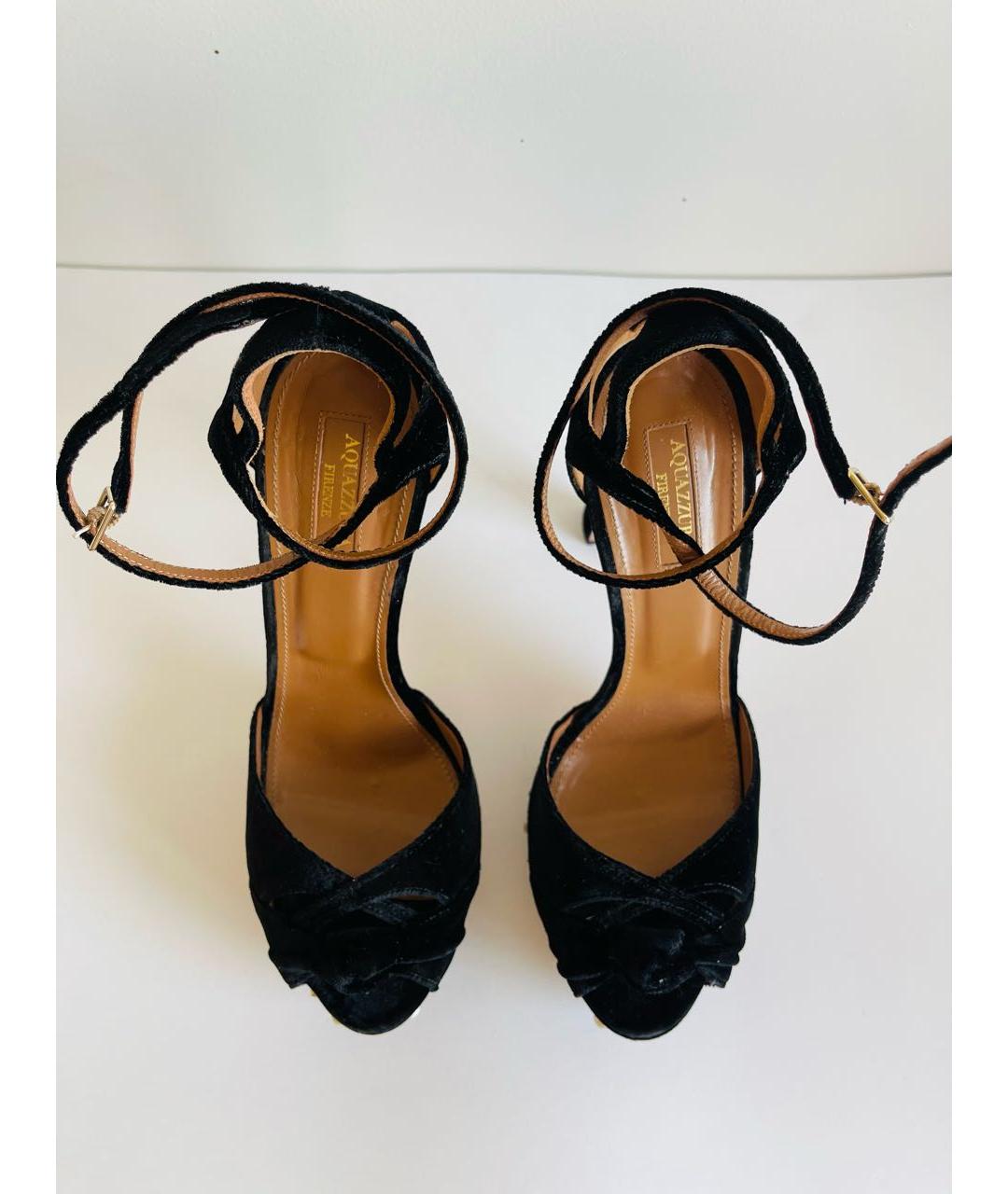 AQUAZZURA Черные босоножки, фото 3
