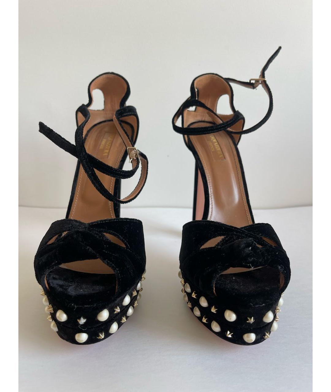 AQUAZZURA Черные босоножки, фото 2