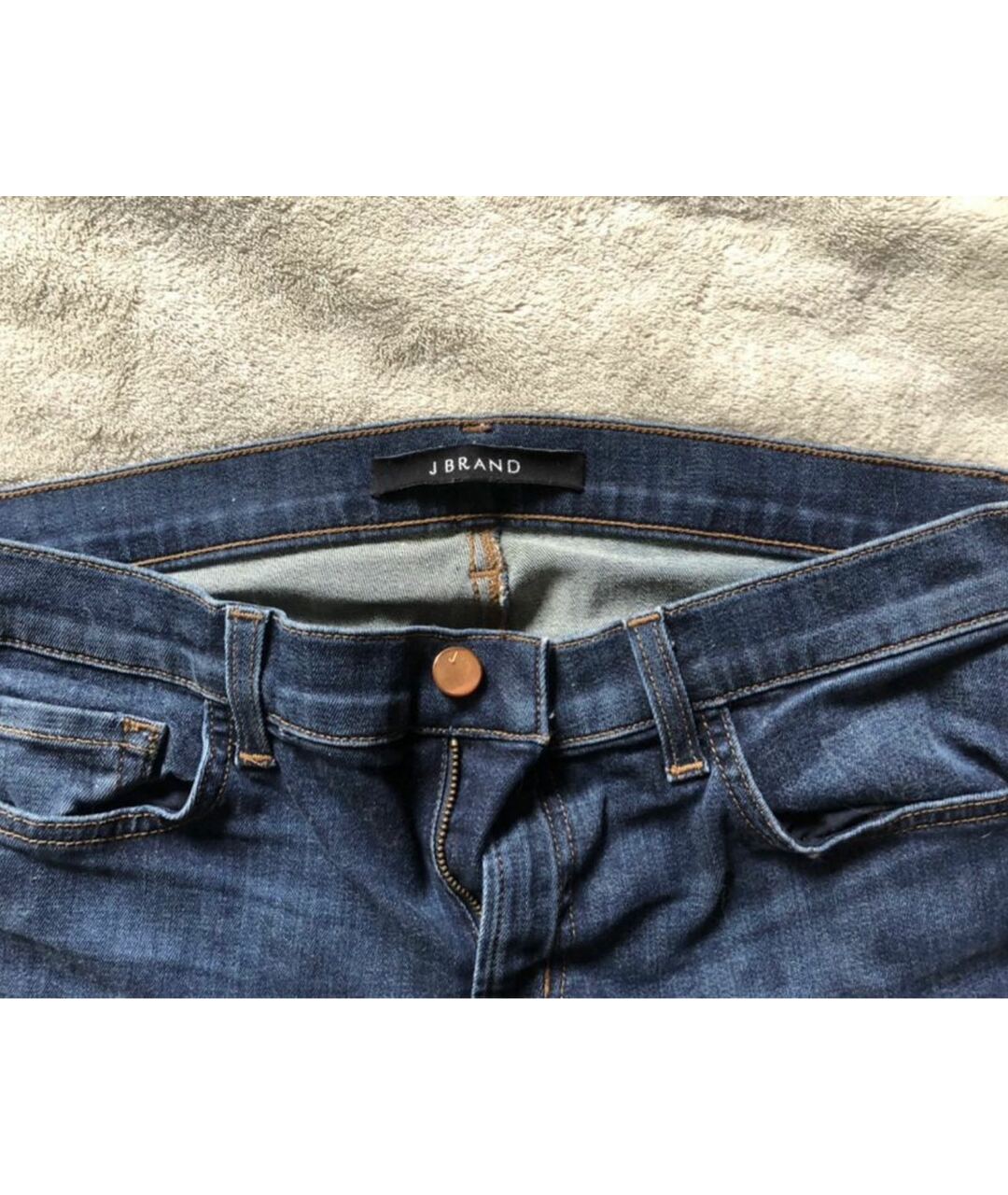 JBRAND Темно-синие хлопковые прямые джинсы, фото 5