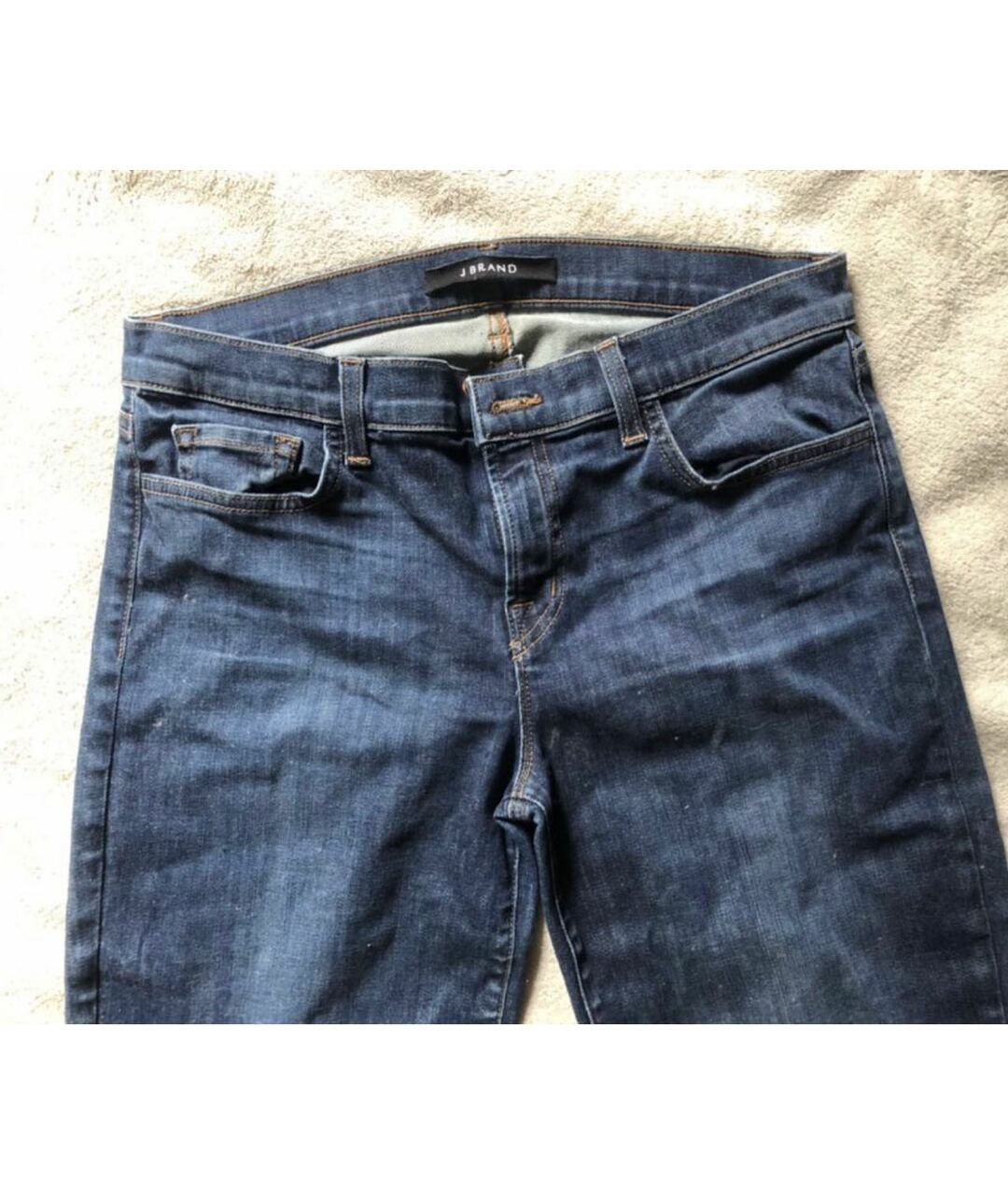 JBRAND Темно-синие хлопковые прямые джинсы, фото 4