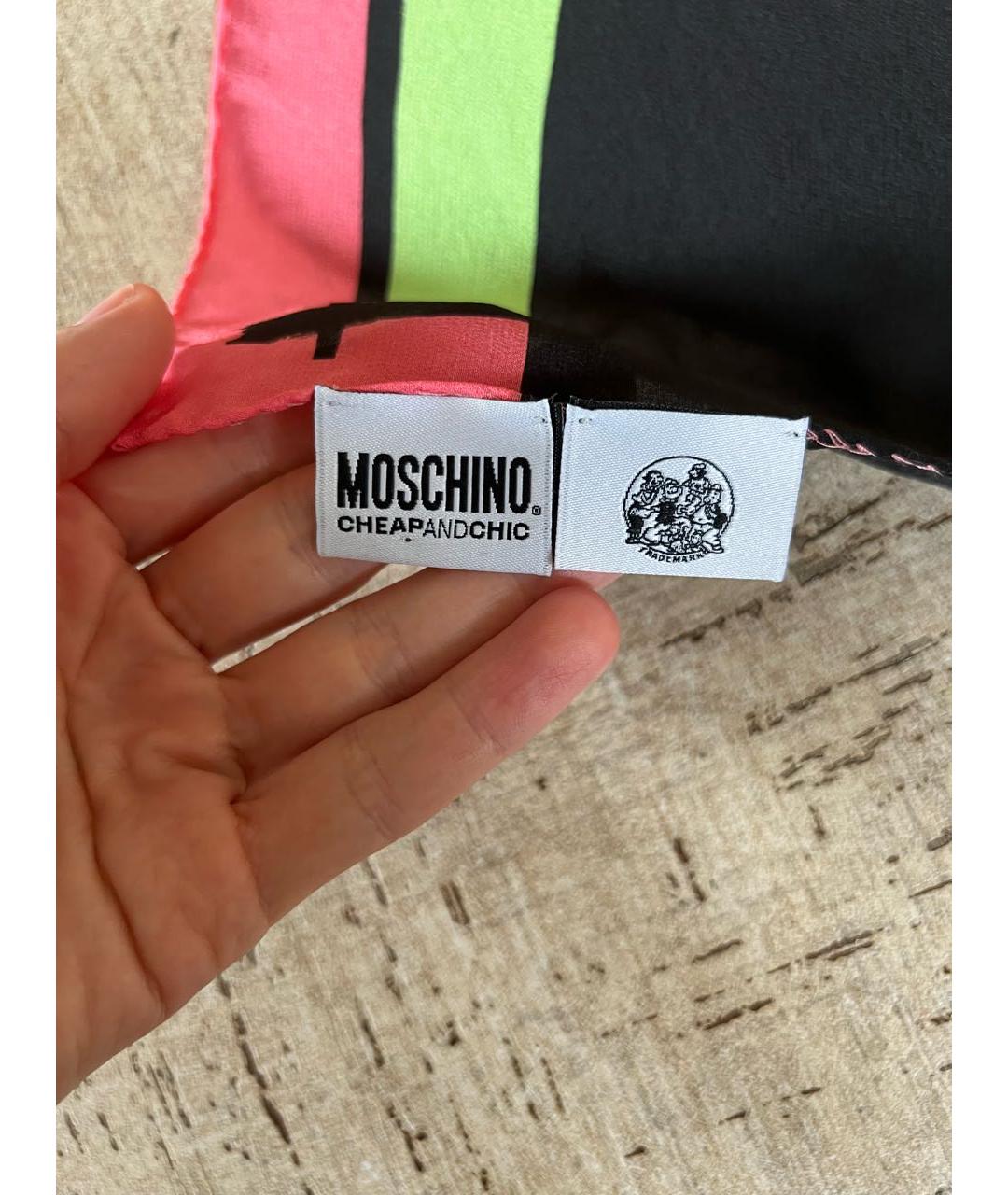 LOVE MOSCHINO Мульти шелковый платок, фото 3