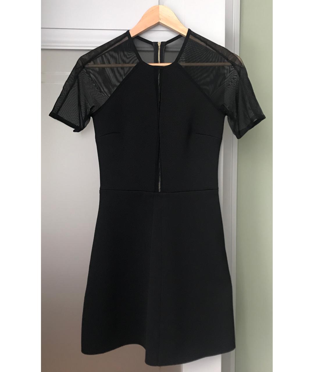 SANDRO Черное полиэстеровое повседневное платье, фото 5