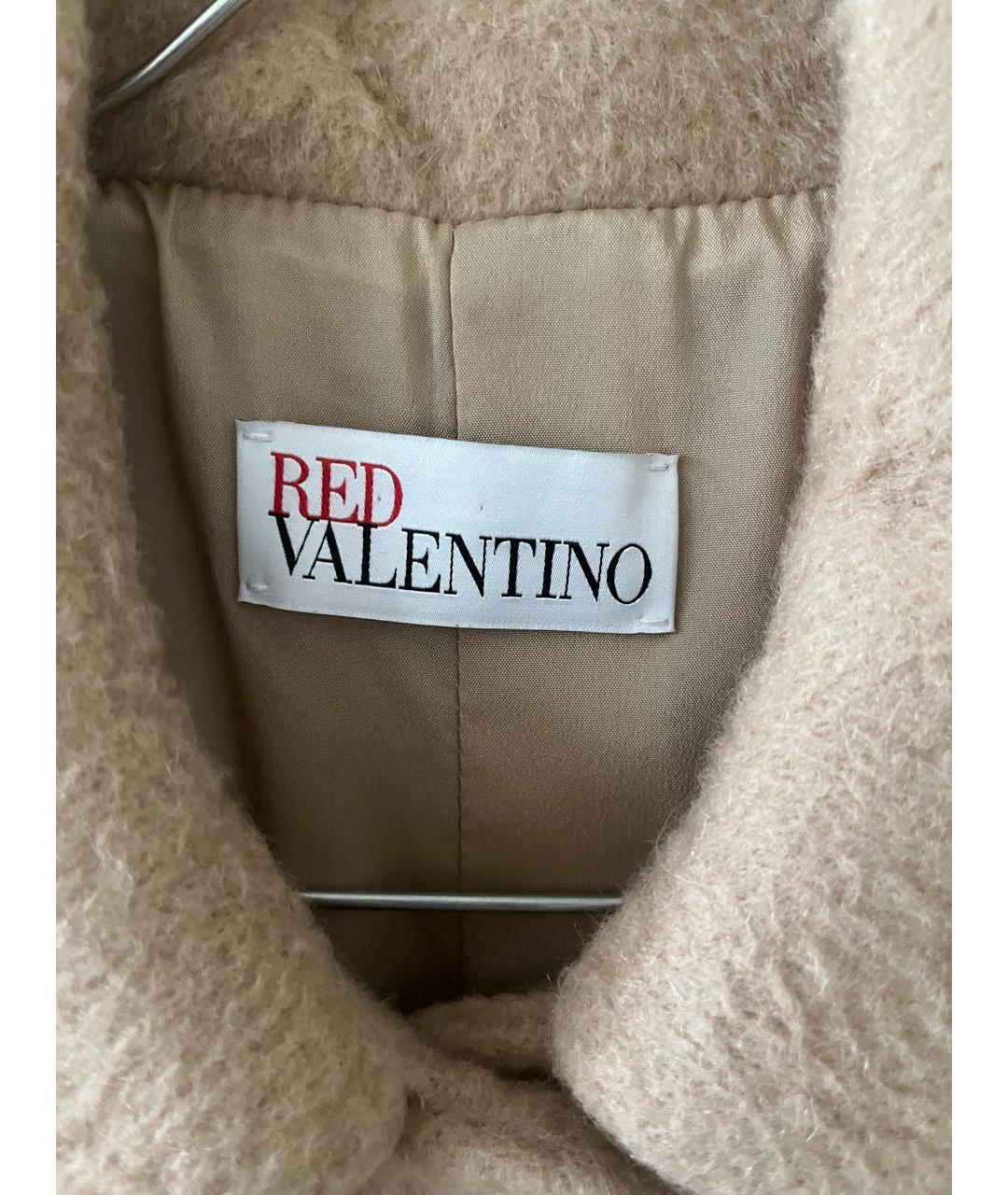 RED VALENTINO Бежевое шерстяное пальто, фото 3