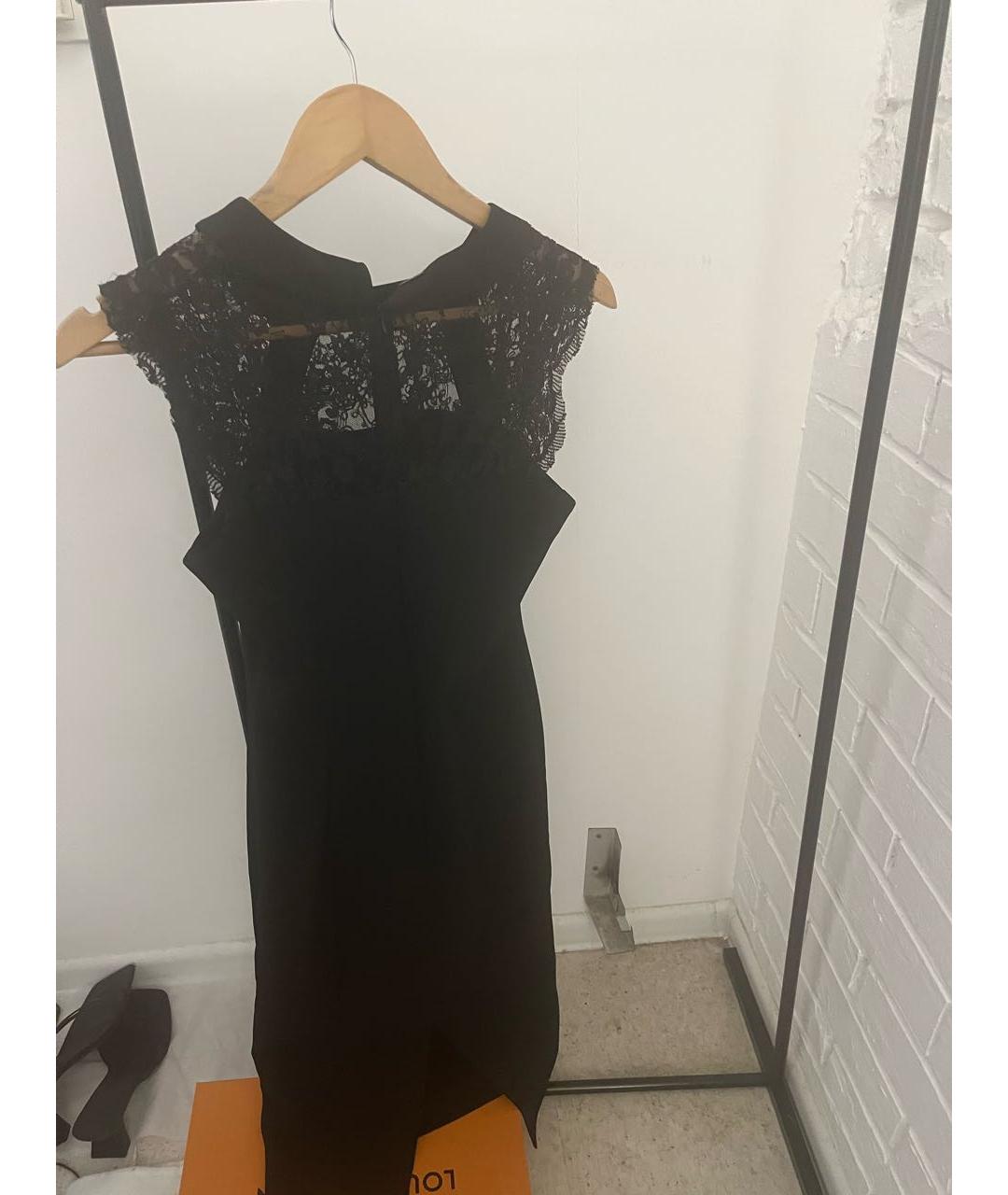 LIU JO Черное синтетическое вечернее платье, фото 2