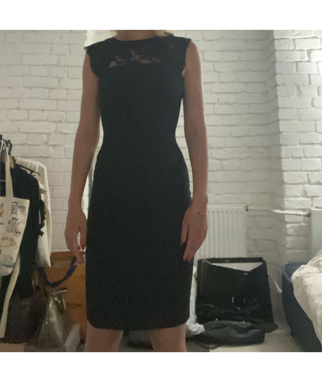 LIU JO Черное синтетическое вечернее платье, фото 3