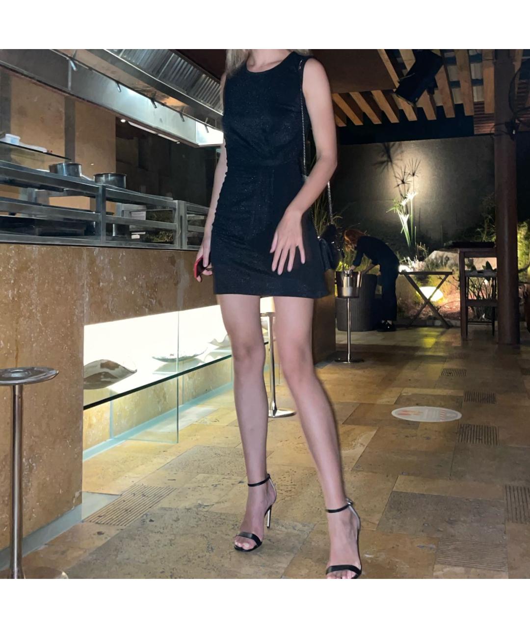 LIU JO Черное вискозное вечернее платье, фото 3