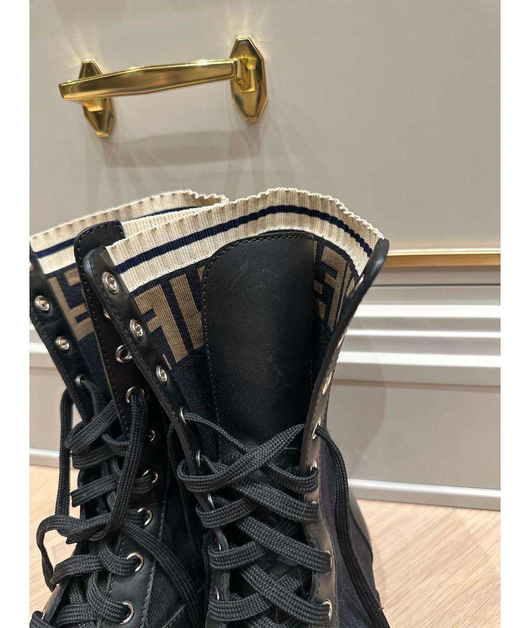 FENDI Темно-синие ботинки, фото 3