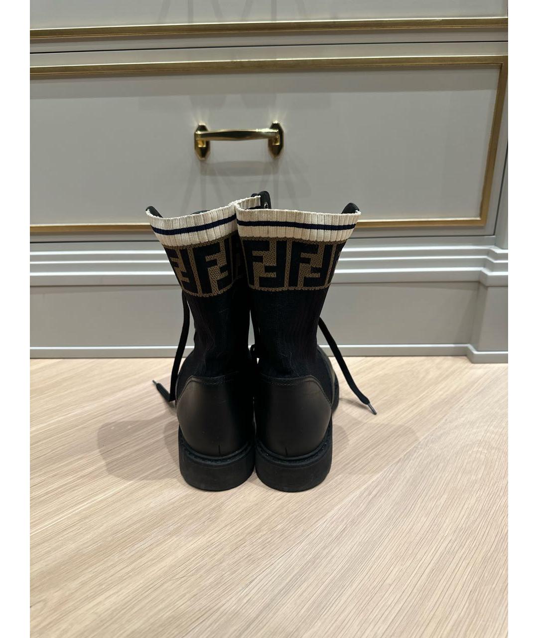 FENDI Темно-синие ботинки, фото 2