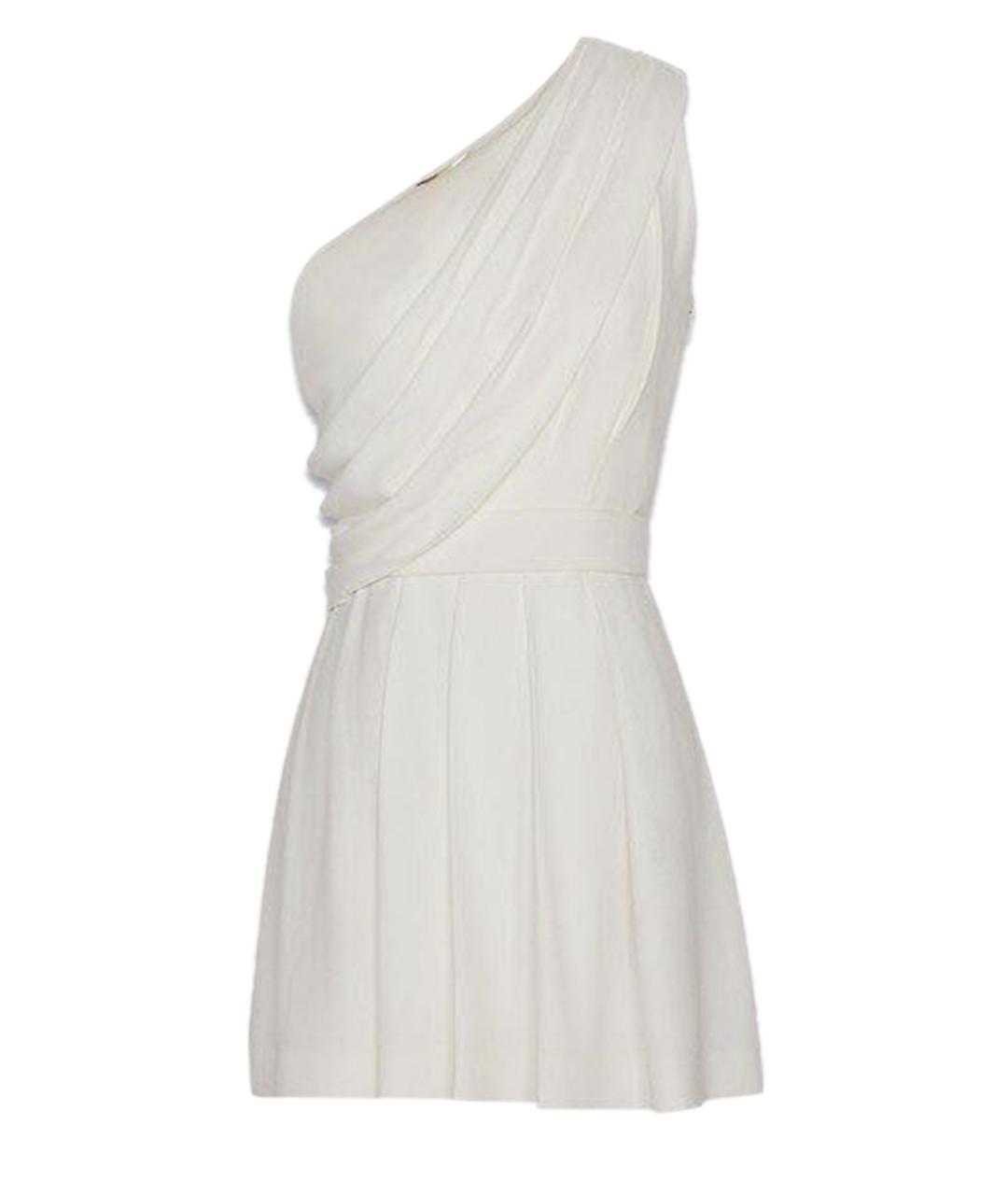 SAINT LAURENT Белое вискозное коктейльное платье, фото 1