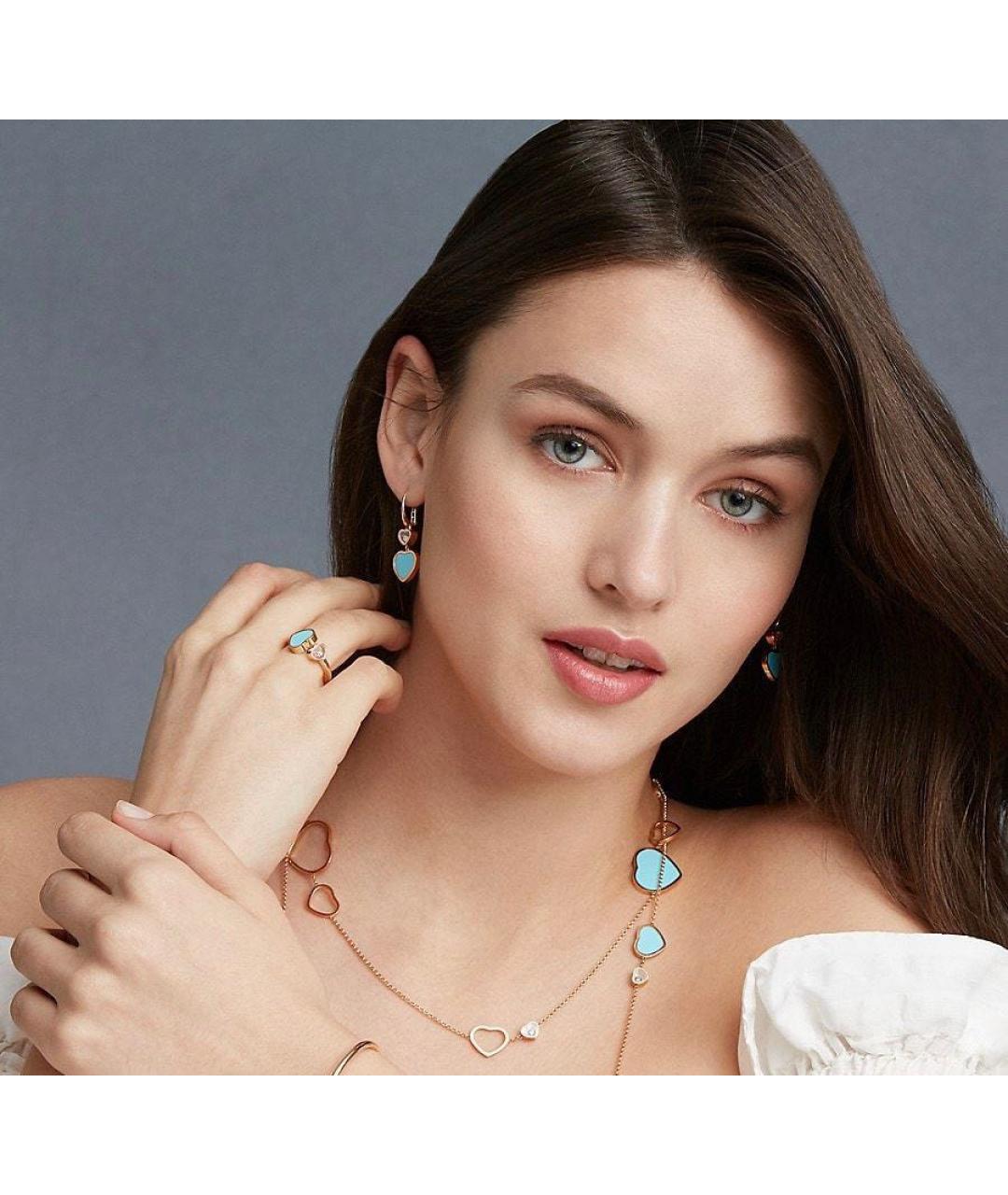 CHOPARD Бирюзовые серьги из белого золота, фото 5