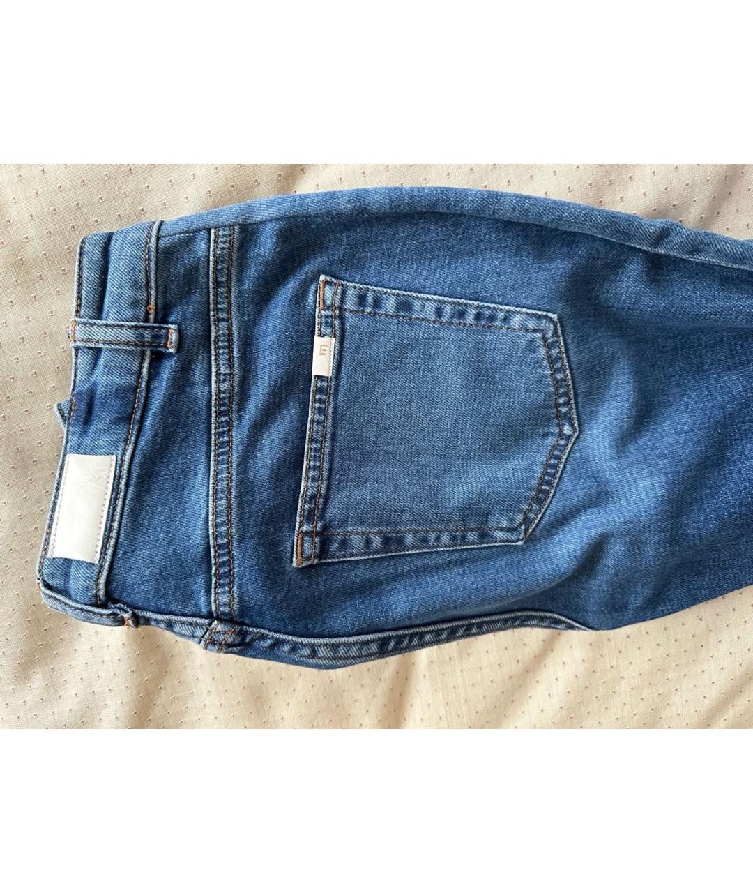 MAJE Синие хлопко-эластановые джинсы клеш, фото 3