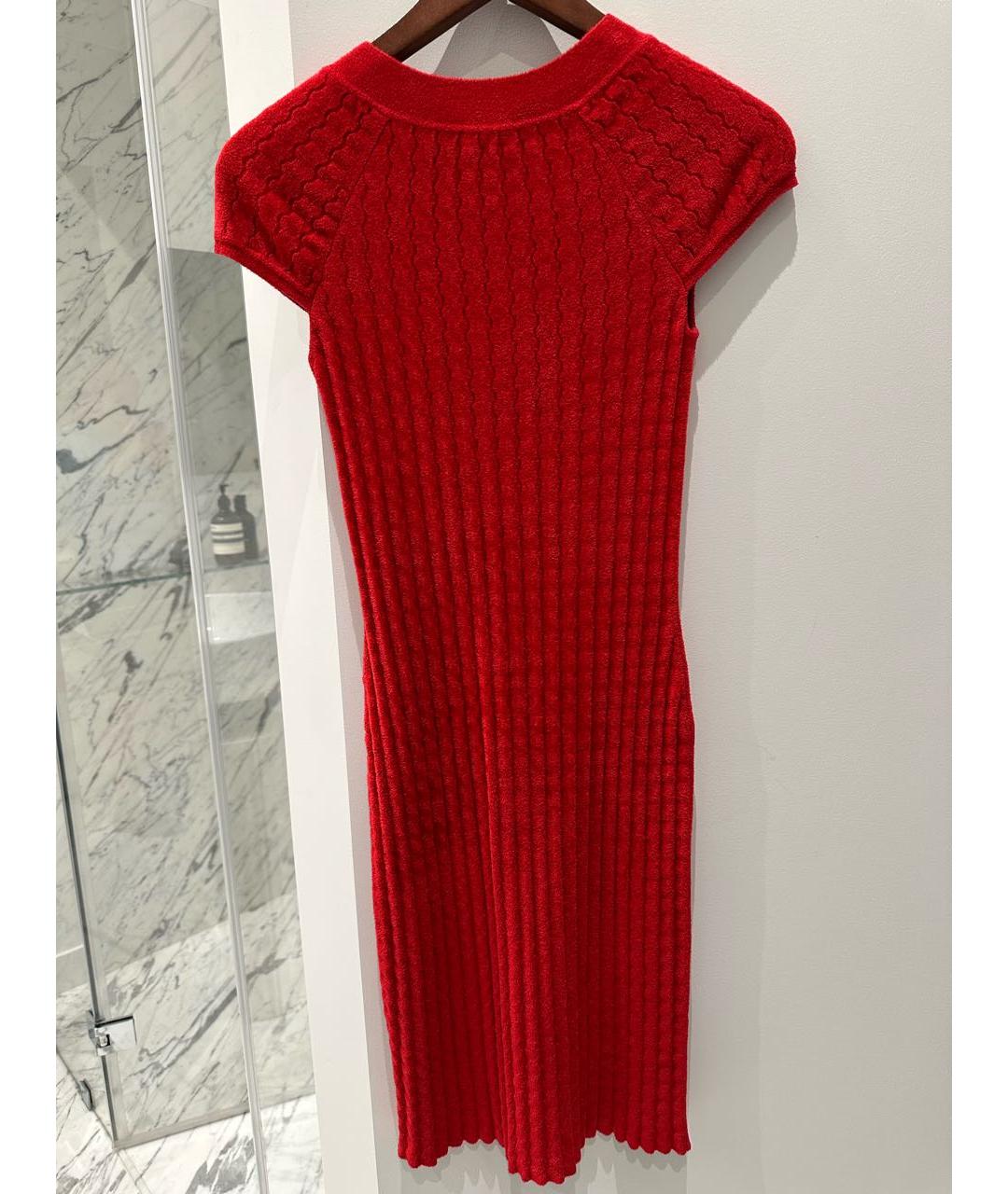 CHANEL Красное велюровое коктейльное платье, фото 2