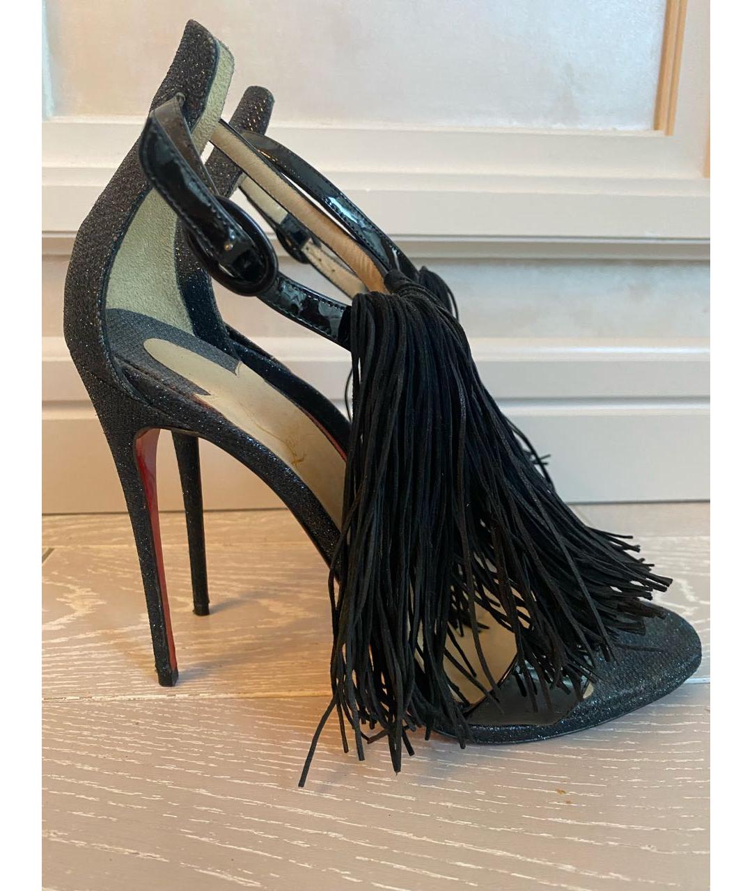 CHRISTIAN LOUBOUTIN Черные босоножки, фото 5