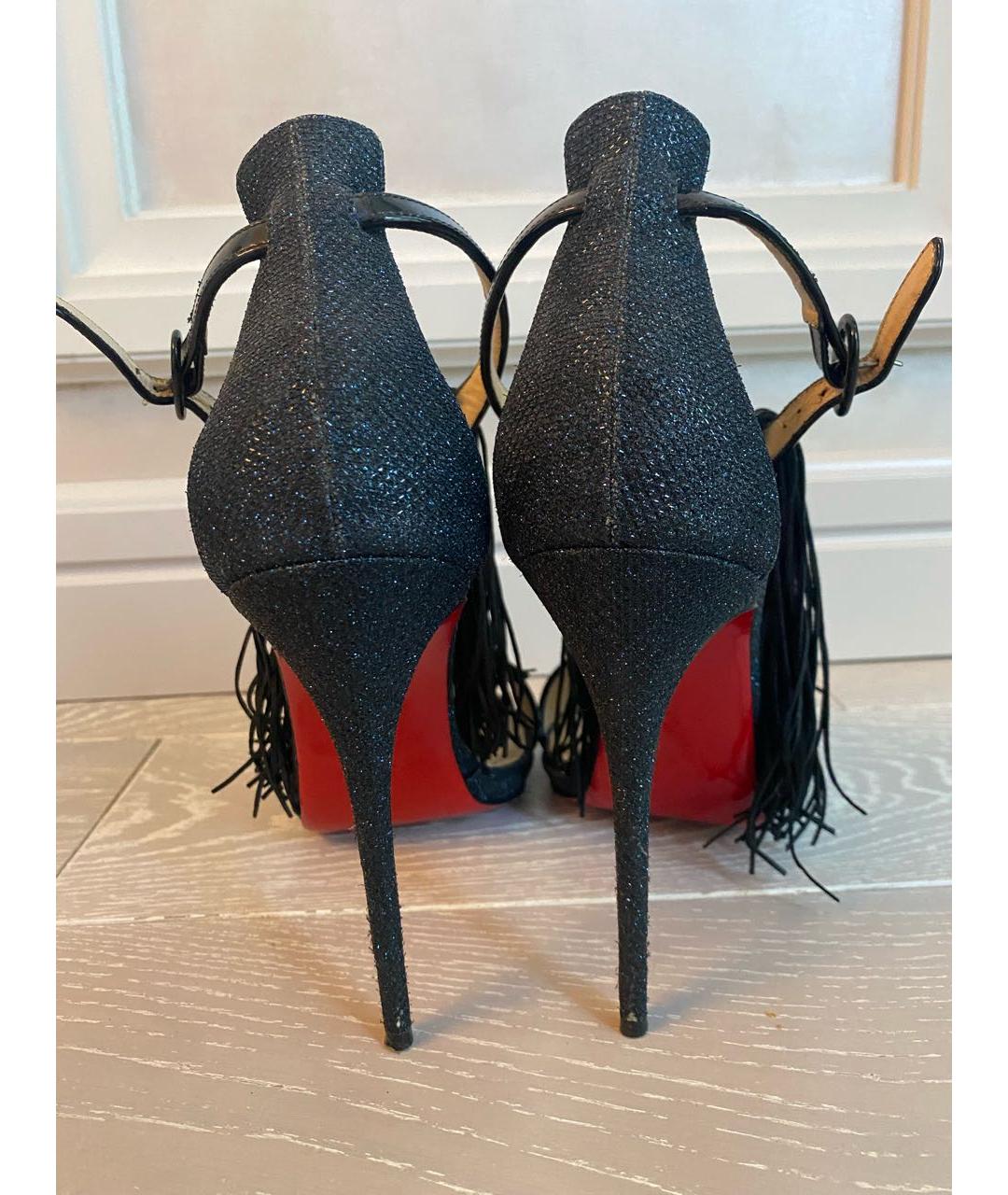 CHRISTIAN LOUBOUTIN Черные босоножки, фото 2