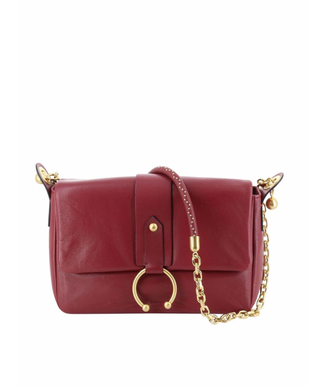RED VALENTINO Бордовая кожаная сумка через плечо, фото 1