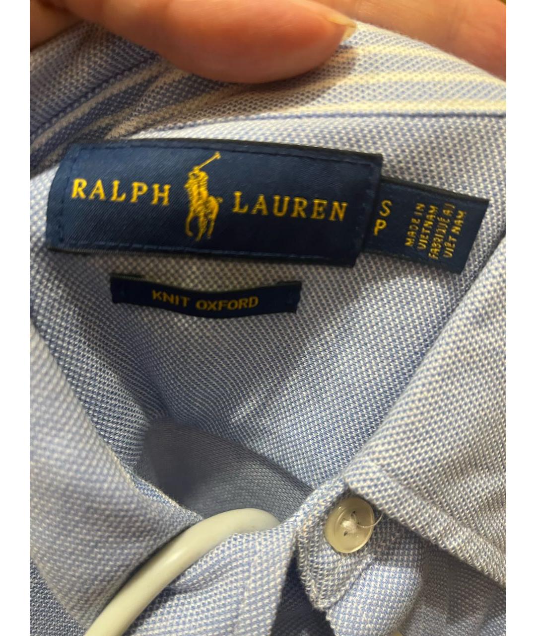 POLO RALPH LAUREN Голубая хлопковая рубашка, фото 3