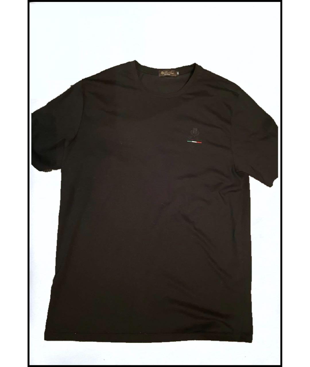 LORO PIANA Черная футболка, фото 6