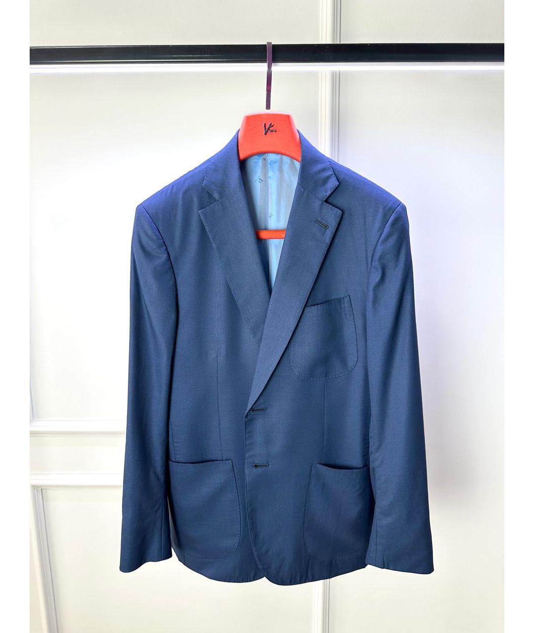 ISAIA Темно-синий шерстяной пиджак, фото 5