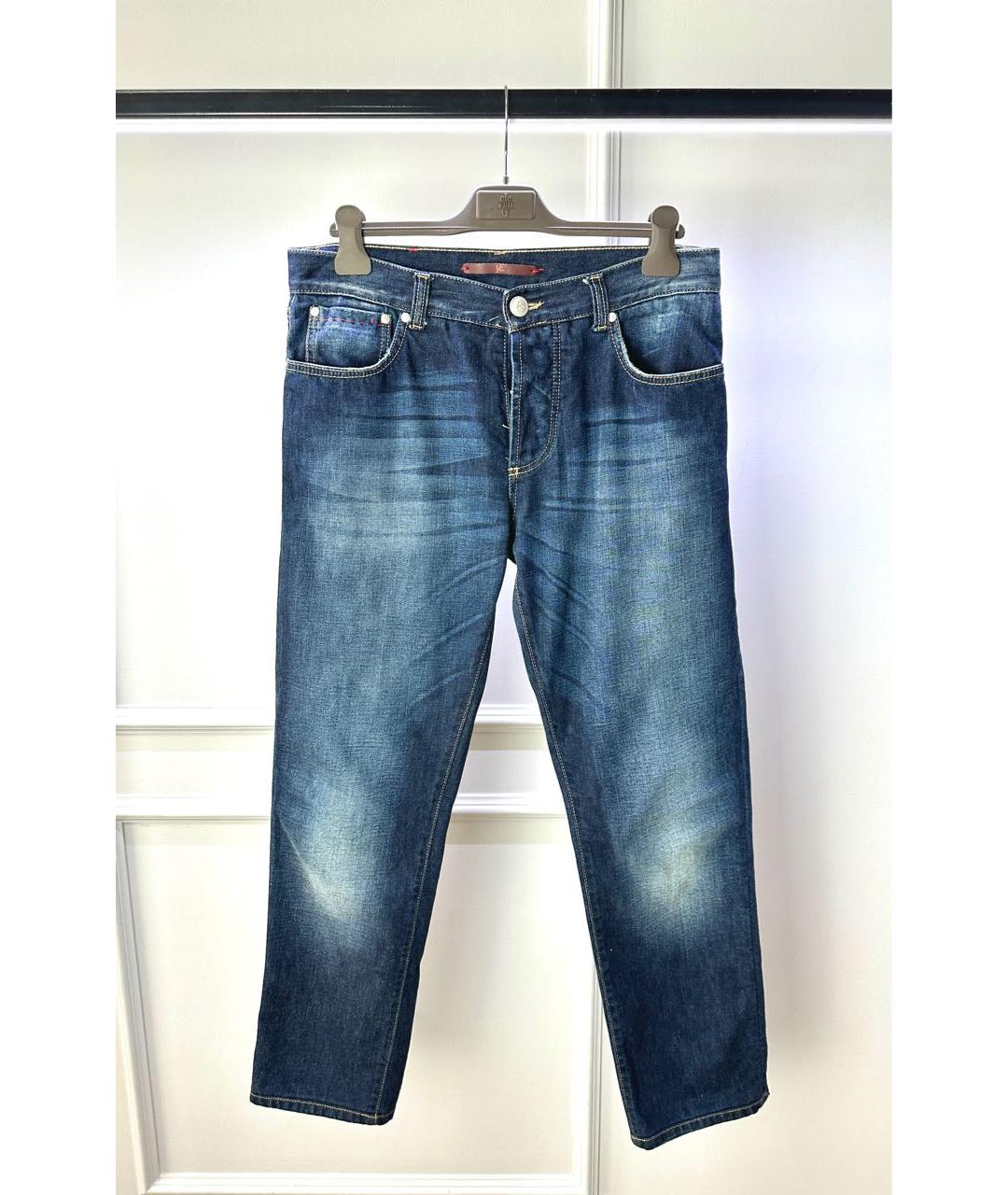 ISAIA Синие хлопковые джинсы скинни, фото 8