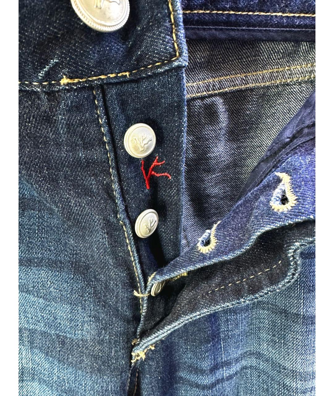 ISAIA Синие хлопковые джинсы скинни, фото 3