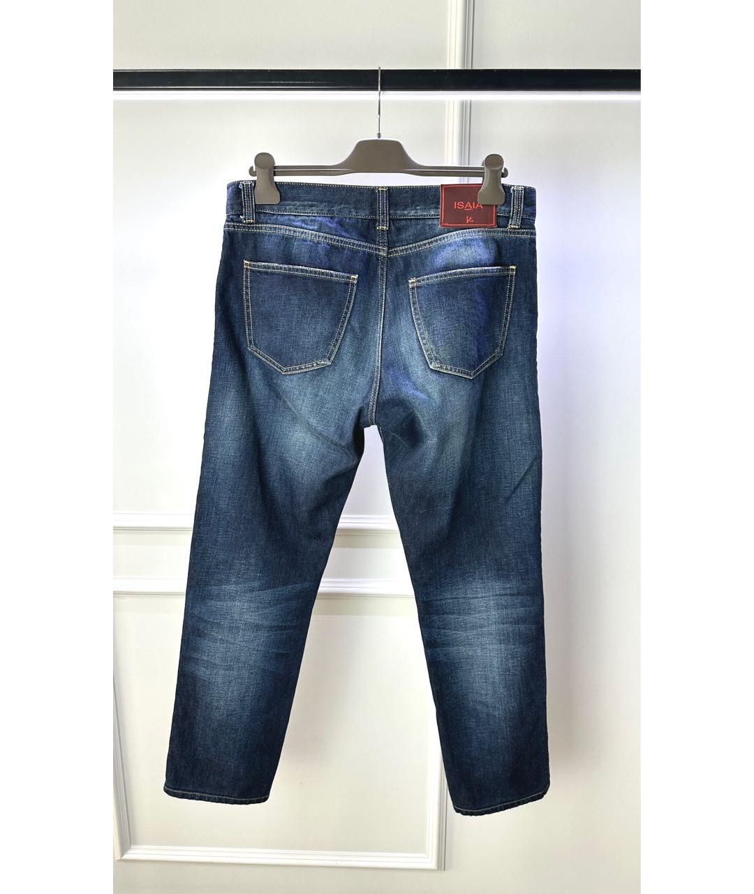 ISAIA Синие хлопковые джинсы скинни, фото 7