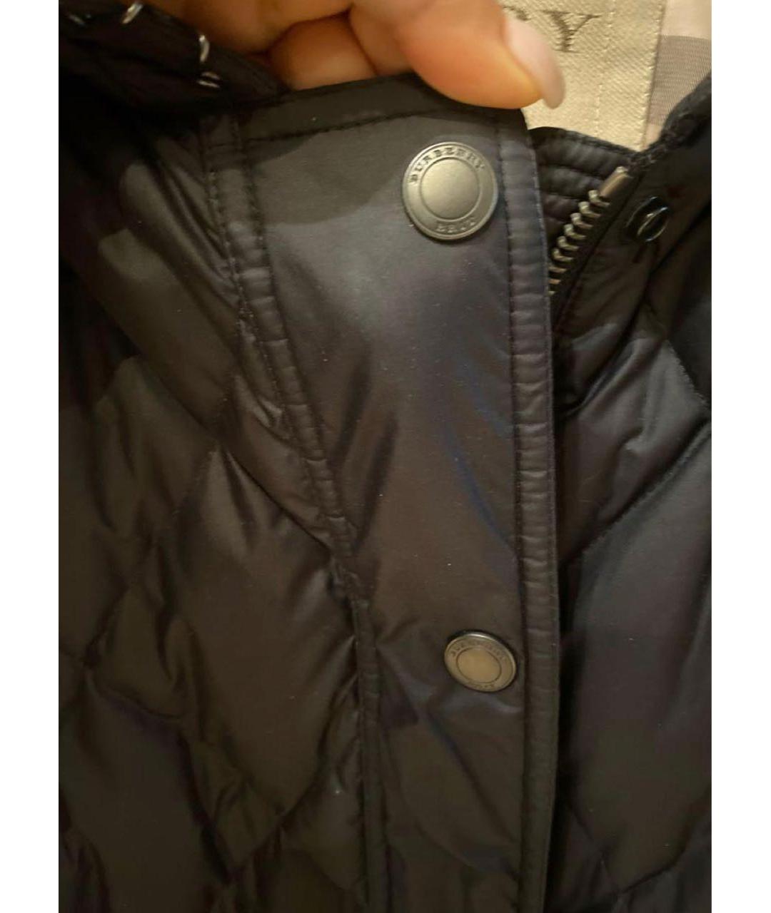 BURBERRY Черная полиэстеровая куртка, фото 3