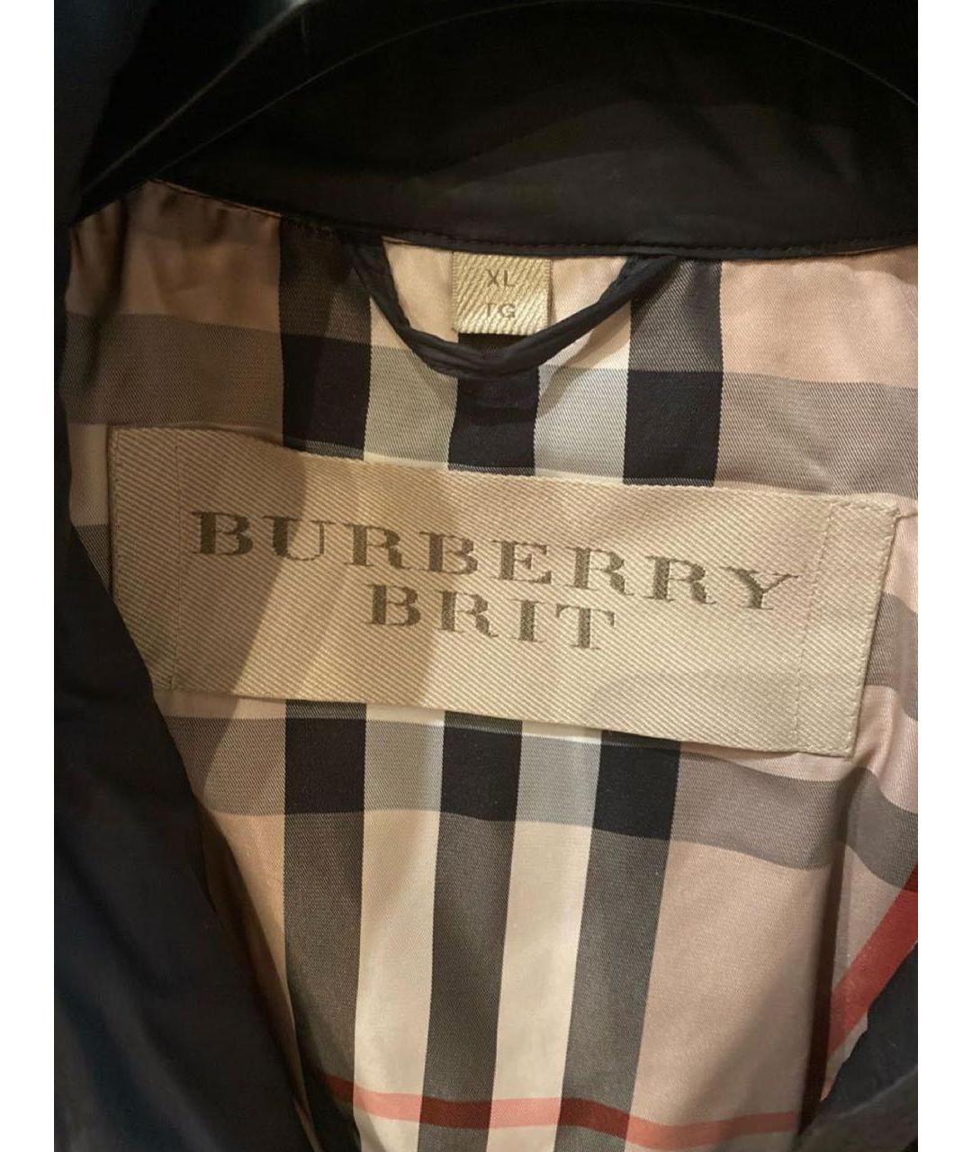 BURBERRY Черная полиэстеровая куртка, фото 5