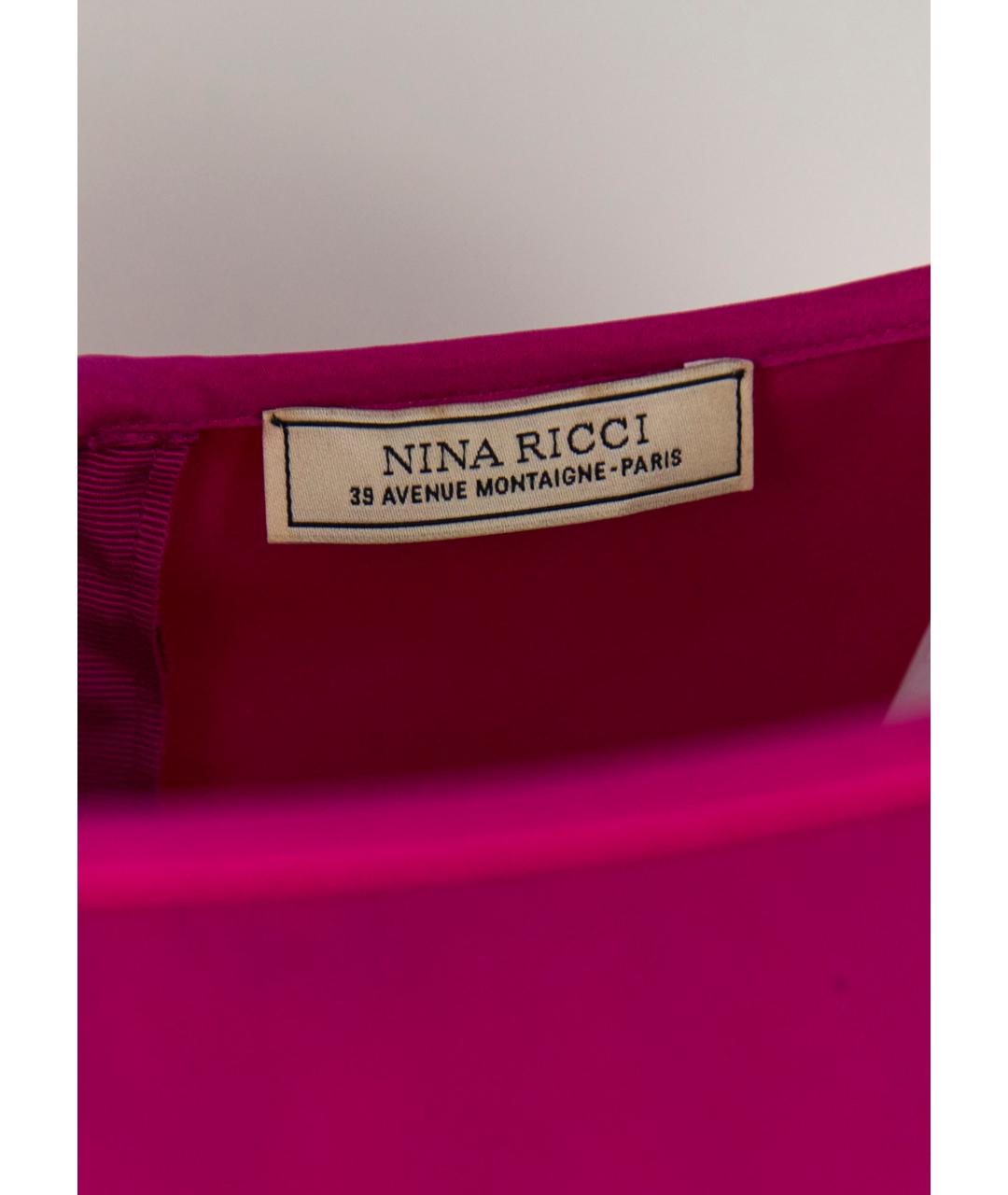 NINA RICCI Фуксия полиэстеровое повседневное платье, фото 3