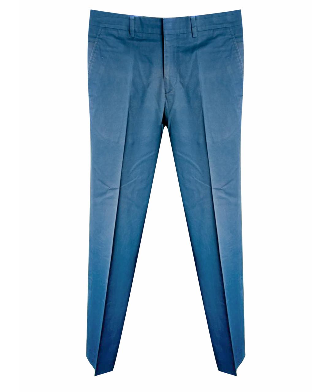 HERMES PRE-OWNED Темно-синие хлопковые брюки чинос, фото 1