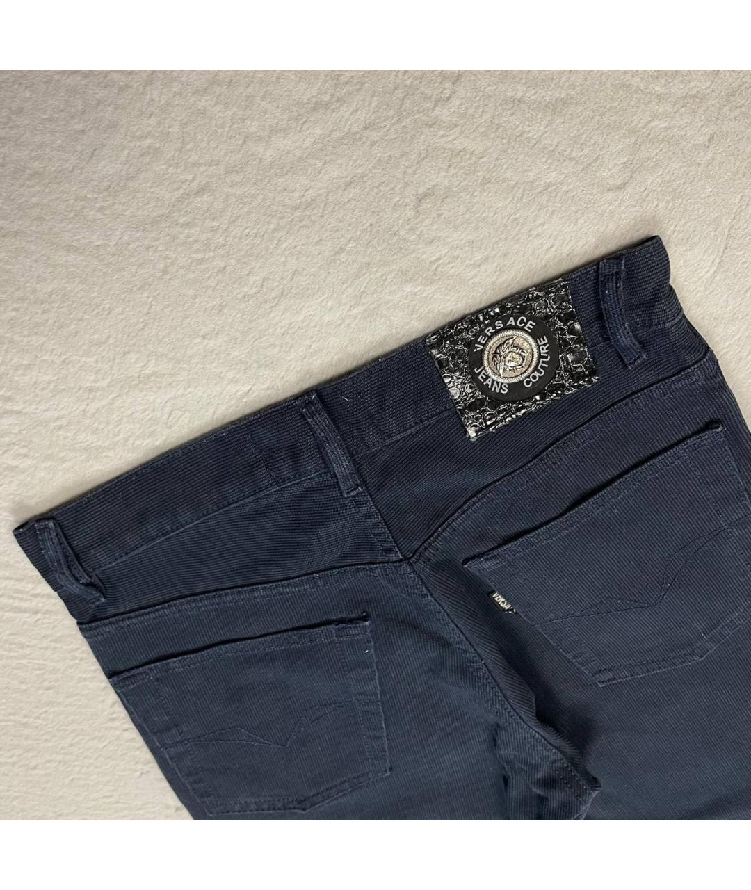VERSACE JEANS COUTURE Темно-синие прямые джинсы, фото 3