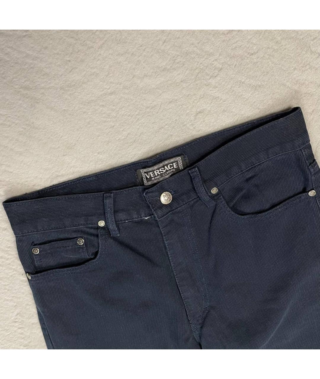 VERSACE JEANS COUTURE Темно-синие прямые джинсы, фото 4