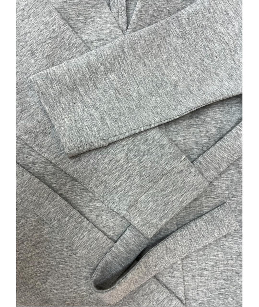 KARL LAGERFELD Серый хлопко-эластановый жакет/пиджак, фото 6