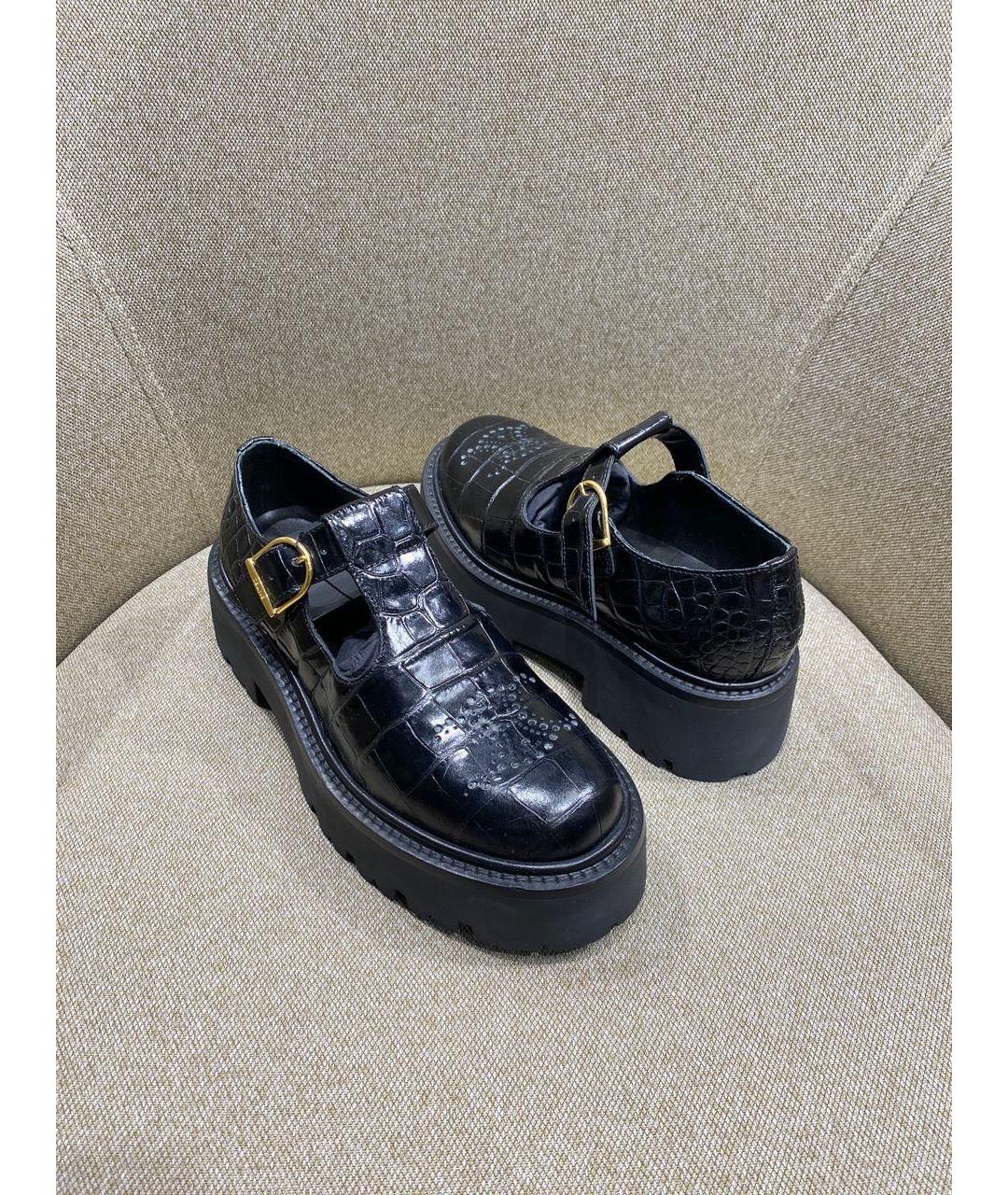 CELINE Черные кожаные ботинки, фото 4