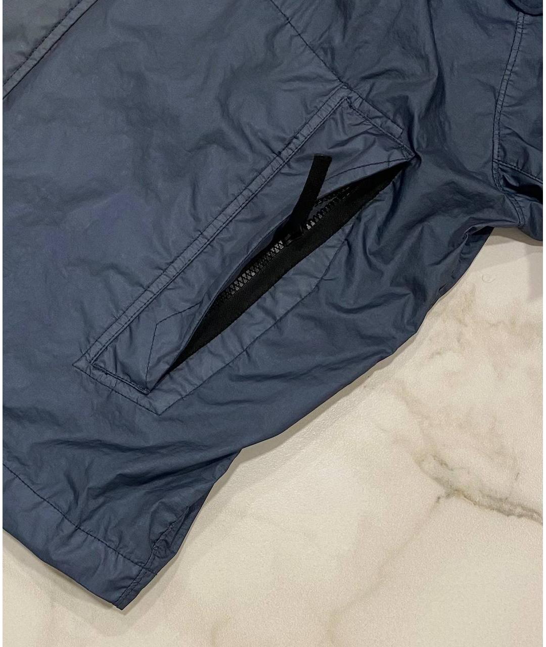STONE ISLAND Темно-синяя полиэстеровая куртка, фото 3