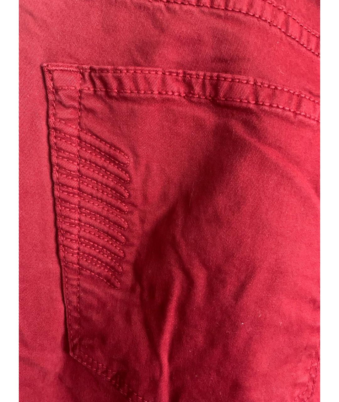 PAIGE Бордовые хлопковые прямые джинсы, фото 5